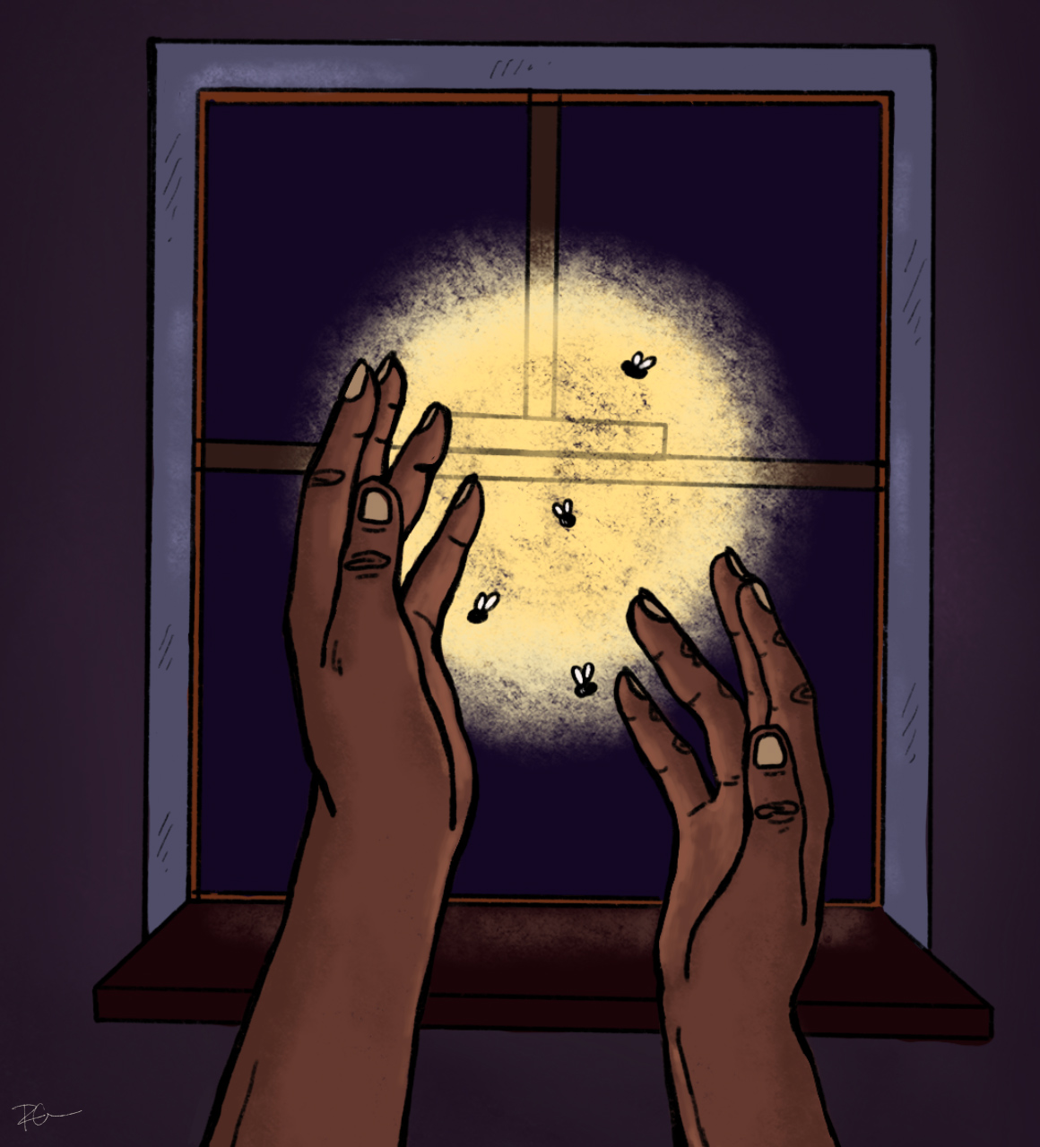 hands-reaching-for-fireflies-illustration