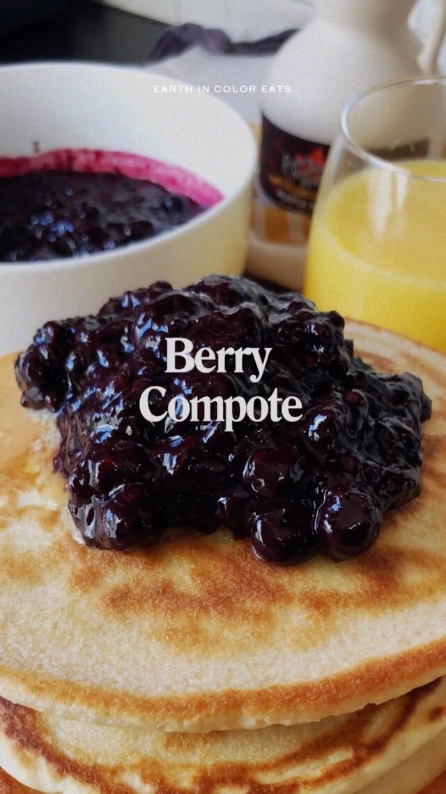 Put. This. On. EVERYTHING! Our simple berry compote is the perfect way to upgrade your waffles, pancakes, or oatmeal 🍓🫐 ⁠
⁠
WHAT YOU NEED:⁠
8 ounces Berries, frozen or fresh*⁠
¼ Medium-sized orange, juiced⁠
2 Tbsp. honey or maple syrup ⁠
⁠
HOW TO MAKE IT:⁠
Combine the ingredients in a deep pot (like a dutch oven) and bring to medium-high heat. Once the mixture is bubbling, immediately reduce to low-medium heat to softly simmer (you don’t want it to burn). Simmer for about 15 minutes or until thick. Mash to your liking and serve.
⁠
*For the berries, we suggest mixing two or more different types of berries to vary the flavors and textures. And you can even add ginger, seeds, herbs, or cinnamon. Get creative! ⁠